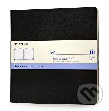 Moleskine - čierny skicár (štvorcový, čistý, mäkká väzba)