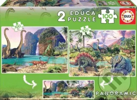 Panorama Dinosauří svět - puzzle z kategorie 60 - 300 dílků