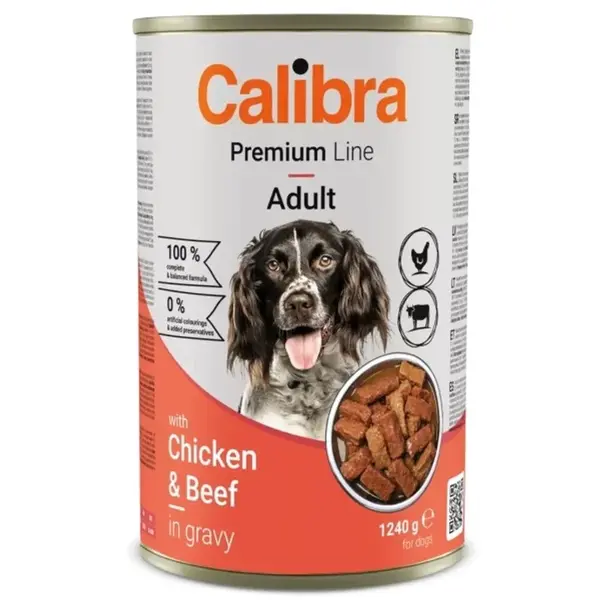 Calibra Dog Premium konzerva Chicken & Beef 1240 g | Konzerva pro psy