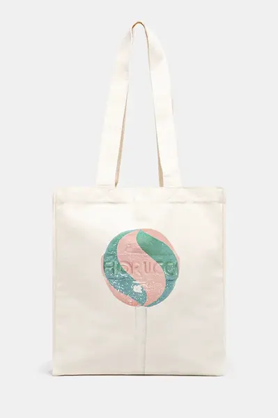 Bavlněná taška Fiorucci Lollipop Print Canvas Tote béžová barva, U02SPABA275CO03WH02