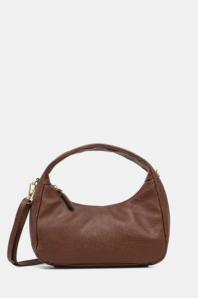 Kožená kabelka Answear.LAB hnědá barva