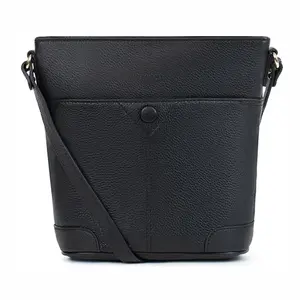 Kožená dámská crossbody kabelka Fagola Matilde - černá