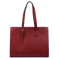 Dámska kožená kabelka Pierre Cardin Leonas - vínová