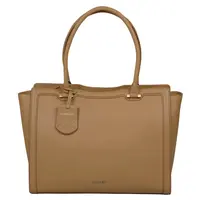 Dámska kožená business kabelka Burkely Adél - svetlo hnedá