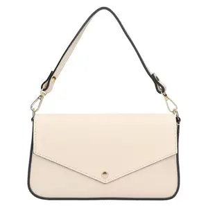 Dámské kožené plesové psaníčko Italia Emka - krémová