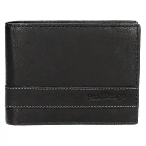 Panská kožená peněženka SendiDesign 48 - černá