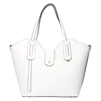 Dámská kožená kabelka Italia Zita - bílá