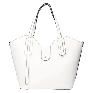 Dámská kožená kabelka Italia Zita - bílá