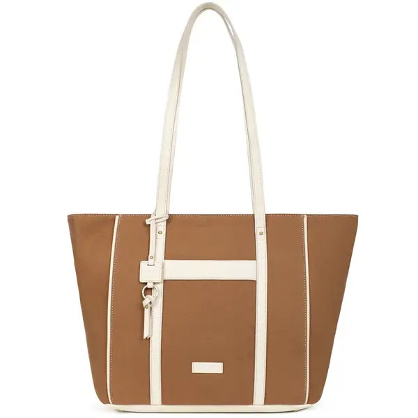 Dámska kabelka Hexagona Allen - hnedo-krémová