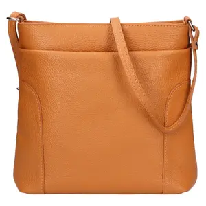 Dámska kožená crossbody kabelka Italia Emma - svetlo hnedá