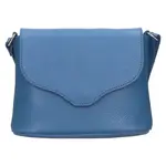 Dámska kožená crossbody kabelka Italia Alice - sýto modrá