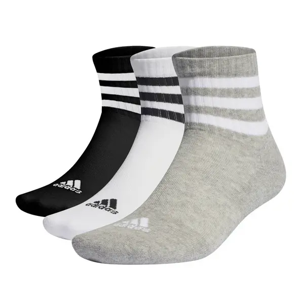 adidas 3-Stripes Cushioned Sportswear Low-Cut Socks 3 Pairs XL
