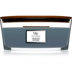 Woodwick Evening Onyx vonná sviečka s dreveným knotom (hearthwick) 453 g