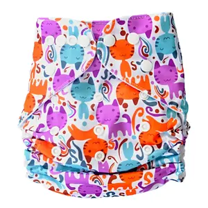 GaGa's pleny Látková plena AIO Barevné kočky