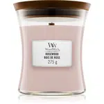 Woodwick Rosewood vonná sviečka s dreveným knotom 275 g