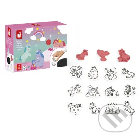 Janod Pečiatky Jednorožec 15 ks od 3 rokov