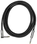 Cascha Standard Line Guitar Cable Angled Black Tweed 9m