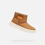 Light Brown Girls Ankle Boots Geox Willaboom - Girls