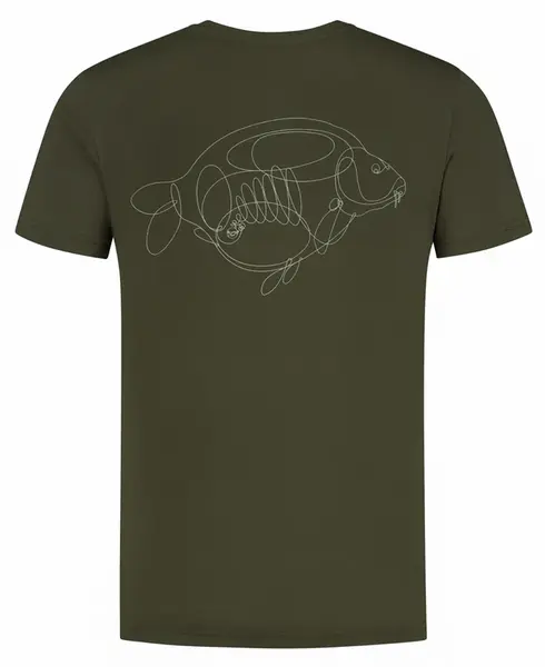 Korda tričko one liner tee olive - l