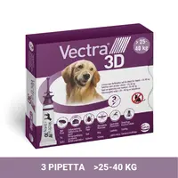 Vectra 3D kvapky pre psov 3 x 4,7 ml pipety pre veľkých psov (>25 - 40 kg, fialová)