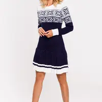Made Of Emotion Woman's Sweater MXS01 Navy Blue