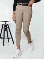 Dámské kalhoty TRENDIOSS s páskem, béžové