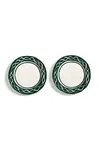 Sada dezertních talířů &k amsterdam festivo M/22,5 cm 2-pack zelená barva