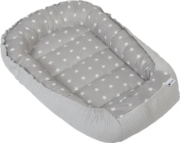 Medi Partners Baby cocoon/nest – Waffle – Stars + gray Waffle