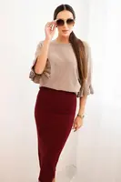 Dámska puzdrová sukňa s elastickým pásom