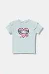Dětské bavlněné tričko Puma PUMA X HELLO KITTY & FRIENDS Ruffle Tee modrá barva, 632386