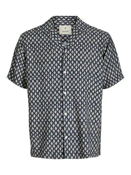 JACK & JONES Košeľa 'JPRBLULincoln'  farba ťavej srsti / tmavomodrá