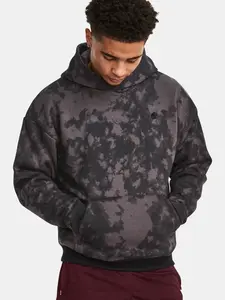 Under Armour Mikina Curry Acid Wash Hoodie-GRY - Pánské