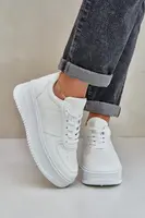 PS1 Dámské Tenisky Na Platformě S Dekorativním Šněrováním Bílé Mistra