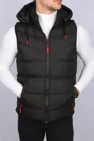 16683 Dewberry Hooded Mens Vest-BLACK