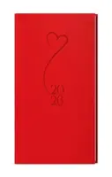 Týdenní diář 2026 Jakub Vivella s ražbou kapesní červená Srdce
