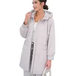Women's spring oversize coat with hood and pockets Emilia