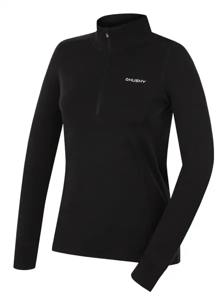 Husky Aron Zip L L, black Dámská merino mikina