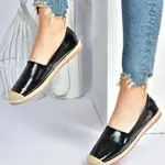 Fox Shoes Black Patent Leather Casual Women's Shoes