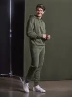 Olive Men's Hoodie Authentic Russell