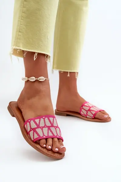 Boto Dámské sandály na ploché podrážce fuksiové od Traivea