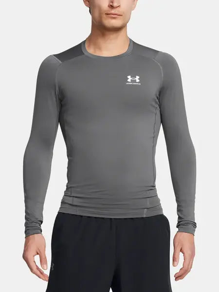 Pánské tričko Under Armour UA HG Armour Comp LS-GRY - Pánské