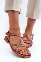 Ploché Dámské Kožené Sandály Maciejka