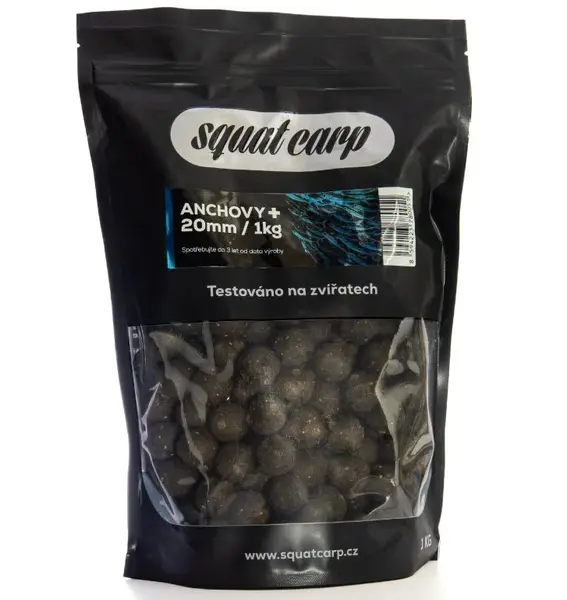 Squat carp boilies anchovy+ - 5 kg 20 mm