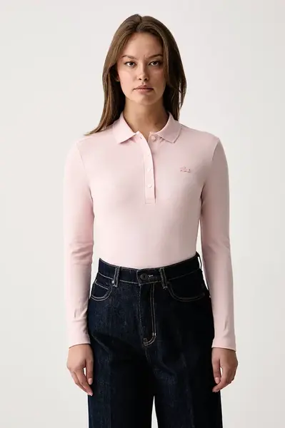 Lacoste  tričko s dlouhým rukávem dámské bavlněné s elastanem