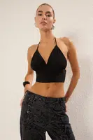 Trendyol Black V Neck Woven Bustier