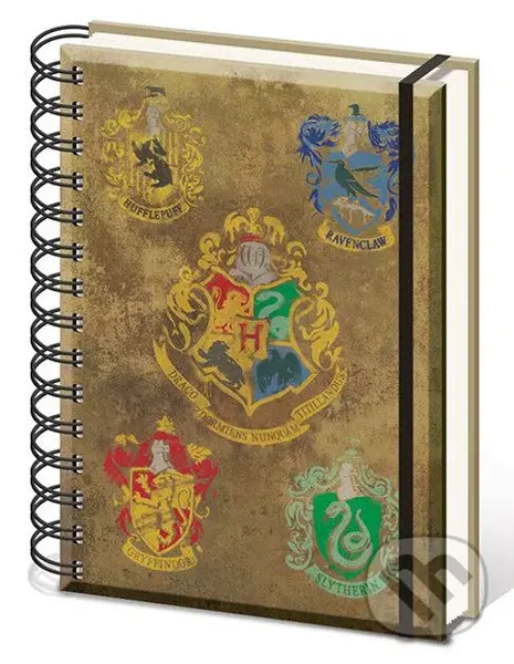 Poznámkový A5 blok Harry Potter: Hogwarts Crests