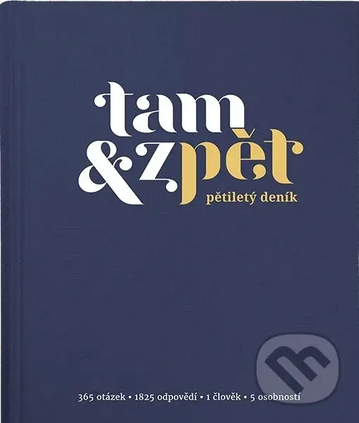 Pětiletý deník Tam & zpět - Velký indigo