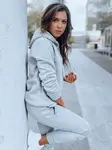Dámská mikina BASIC s kapucí šedá Dstreet