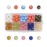 10 Colors Spray Painted Glass Beads