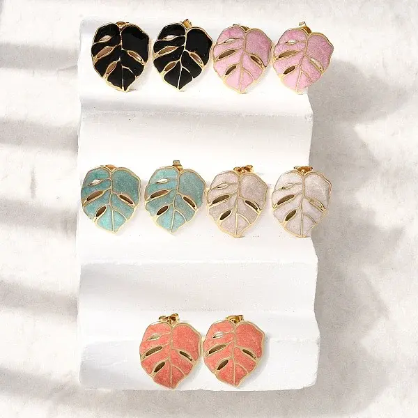 Brass Stud Earrings for Women